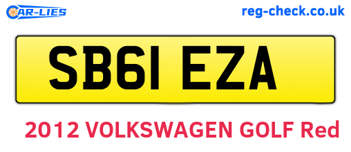 SB61EZA are the vehicle registration plates.