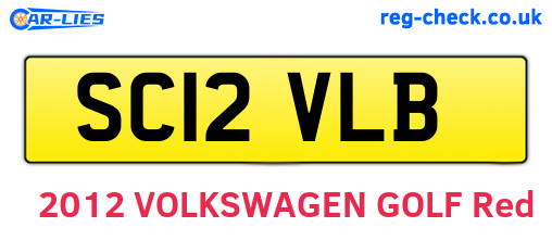 SC12VLB are the vehicle registration plates.
