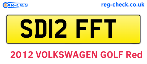 SD12FFT are the vehicle registration plates.