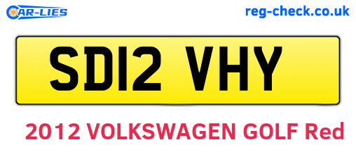 SD12VHY are the vehicle registration plates.