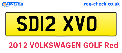 SD12XVO are the vehicle registration plates.