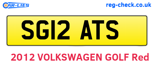 SG12ATS are the vehicle registration plates.