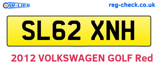 SL62XNH are the vehicle registration plates.