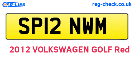 SP12NWM are the vehicle registration plates.
