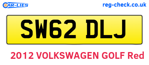 SW62DLJ are the vehicle registration plates.