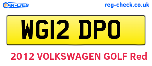 WG12DPO are the vehicle registration plates.