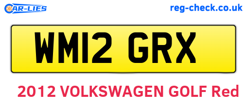 WM12GRX are the vehicle registration plates.