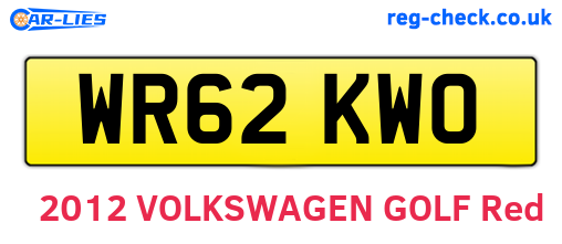 WR62KWO are the vehicle registration plates.