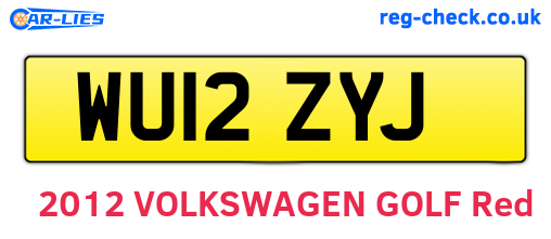 WU12ZYJ are the vehicle registration plates.