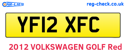 YF12XFC are the vehicle registration plates.