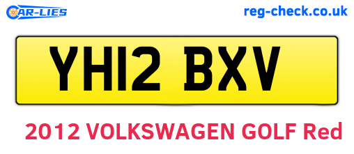 YH12BXV are the vehicle registration plates.