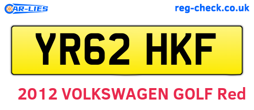 YR62HKF are the vehicle registration plates.