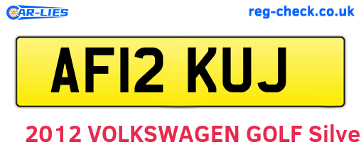 AF12KUJ are the vehicle registration plates.
