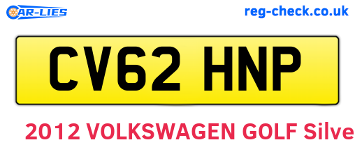 CV62HNP are the vehicle registration plates.