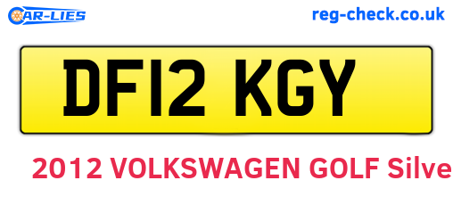 DF12KGY are the vehicle registration plates.