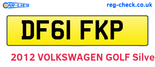 DF61FKP are the vehicle registration plates.