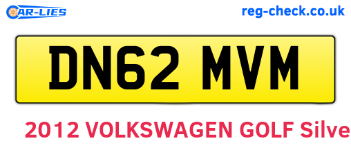 DN62MVM are the vehicle registration plates.