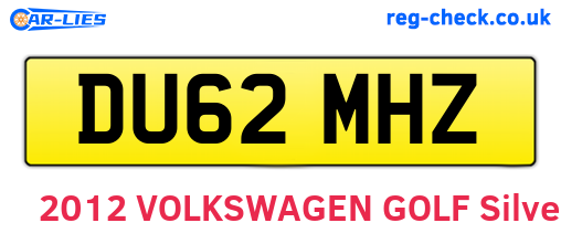 DU62MHZ are the vehicle registration plates.