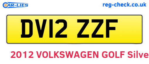 DV12ZZF are the vehicle registration plates.