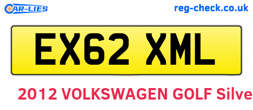 EX62XML are the vehicle registration plates.