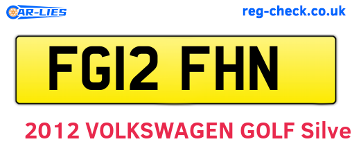 FG12FHN are the vehicle registration plates.