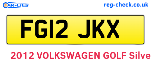 FG12JKX are the vehicle registration plates.