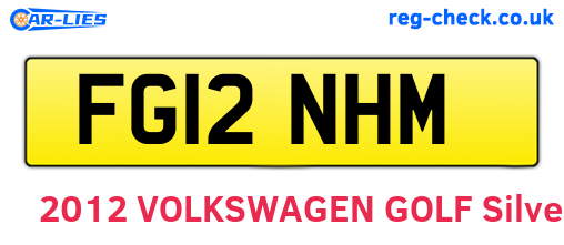 FG12NHM are the vehicle registration plates.
