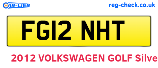 FG12NHT are the vehicle registration plates.