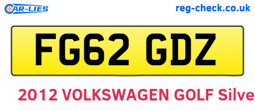 FG62GDZ are the vehicle registration plates.