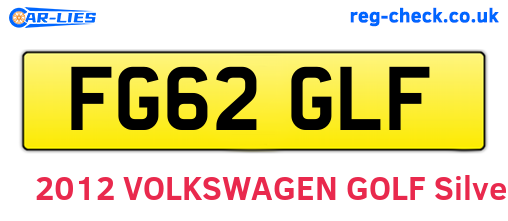 FG62GLF are the vehicle registration plates.