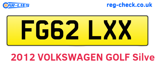 FG62LXX are the vehicle registration plates.