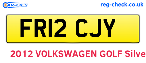 FR12CJY are the vehicle registration plates.