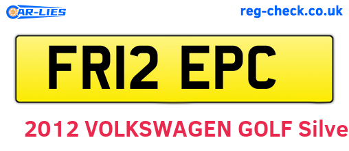 FR12EPC are the vehicle registration plates.