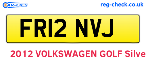 FR12NVJ are the vehicle registration plates.