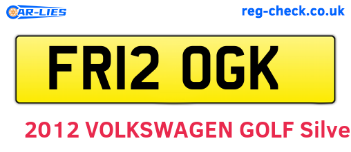 FR12OGK are the vehicle registration plates.
