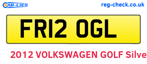 FR12OGL are the vehicle registration plates.