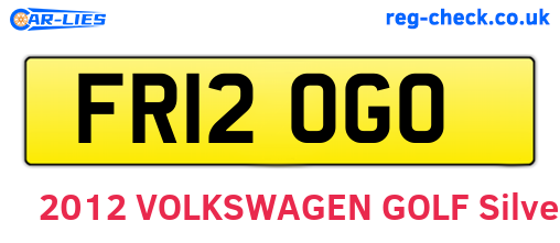 FR12OGO are the vehicle registration plates.