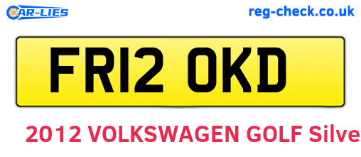 FR12OKD are the vehicle registration plates.