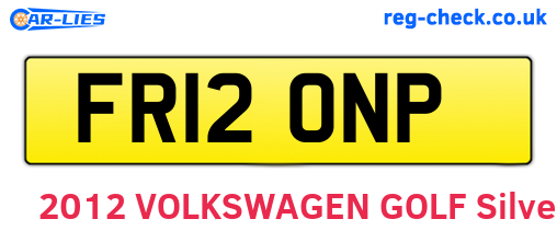 FR12ONP are the vehicle registration plates.