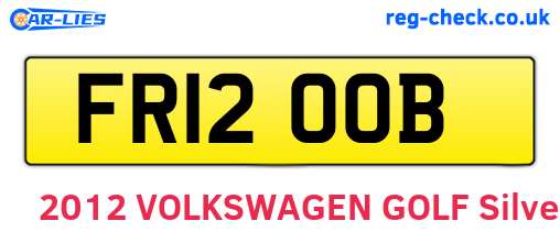 FR12OOB are the vehicle registration plates.