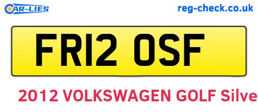 FR12OSF are the vehicle registration plates.