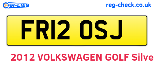 FR12OSJ are the vehicle registration plates.
