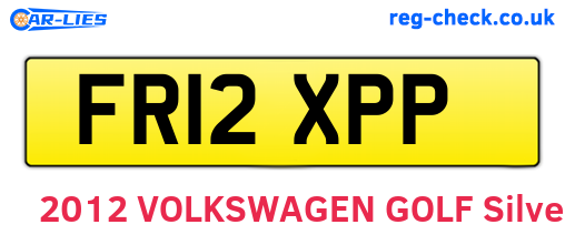 FR12XPP are the vehicle registration plates.
