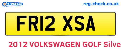 FR12XSA are the vehicle registration plates.