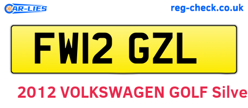 FW12GZL are the vehicle registration plates.