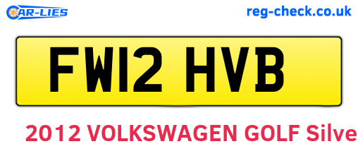 FW12HVB are the vehicle registration plates.