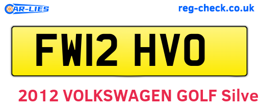 FW12HVO are the vehicle registration plates.