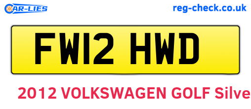 FW12HWD are the vehicle registration plates.