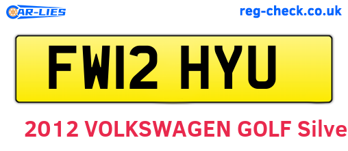 FW12HYU are the vehicle registration plates.