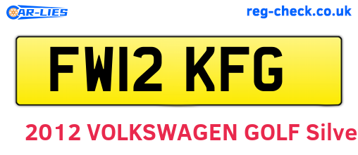 FW12KFG are the vehicle registration plates.